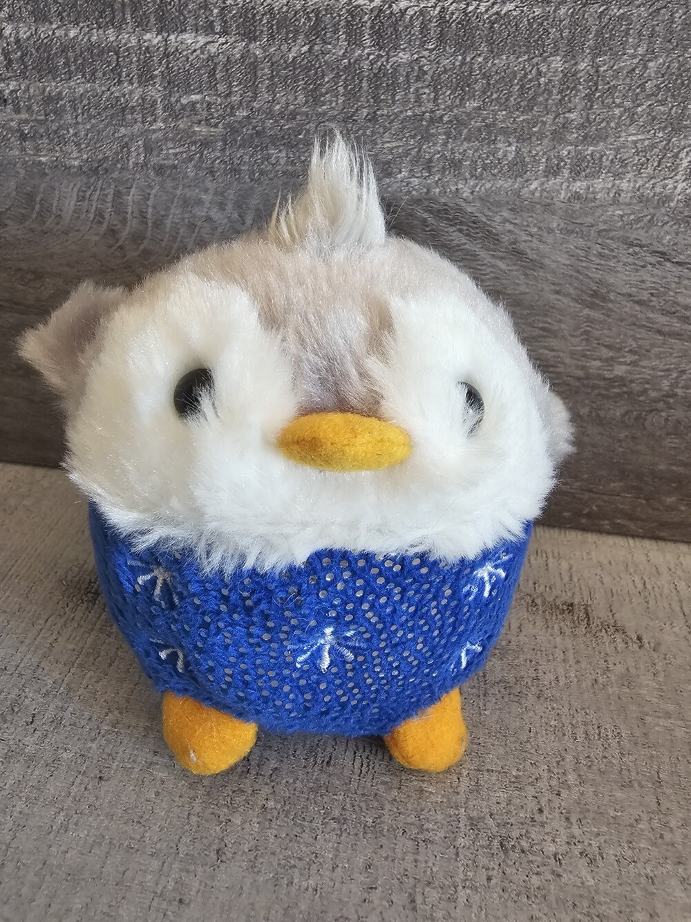 Aurora Winter Penguin Blue Fur Bling Plush Stuffed Animal Mini 4" Artic
